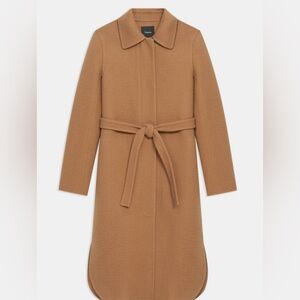 Theory Camel Wool Coat
